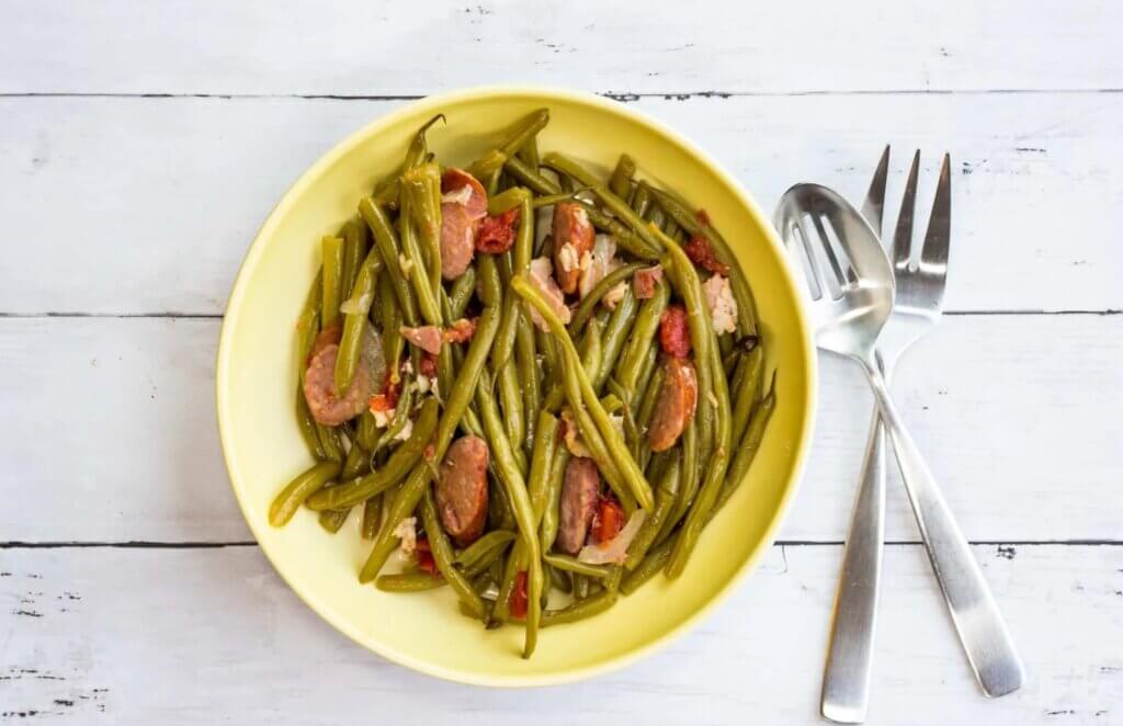 green beans and sausage
