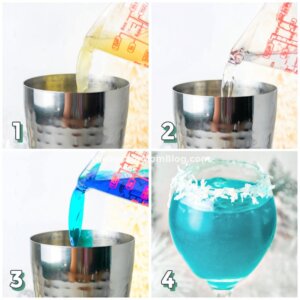Jack Frost Cocktail Step by Step