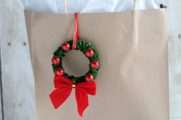 mini Christmas wreath ornament