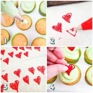 Grinch Cupcakes Step by Step