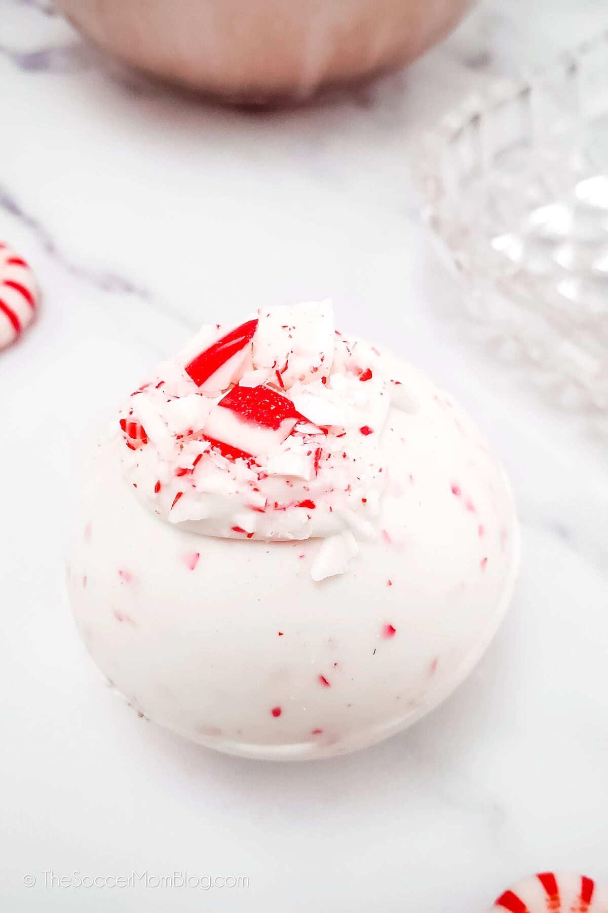 Peppermint Hot Chocolate Bombs - The Soccer Mom Blog
