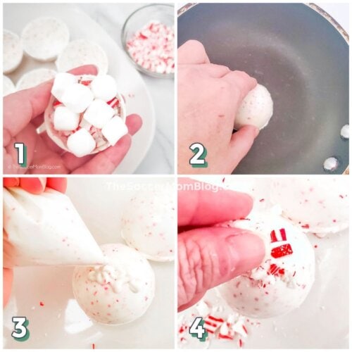 Peppermint Hot Chocolate Bombs - The Soccer Mom Blog