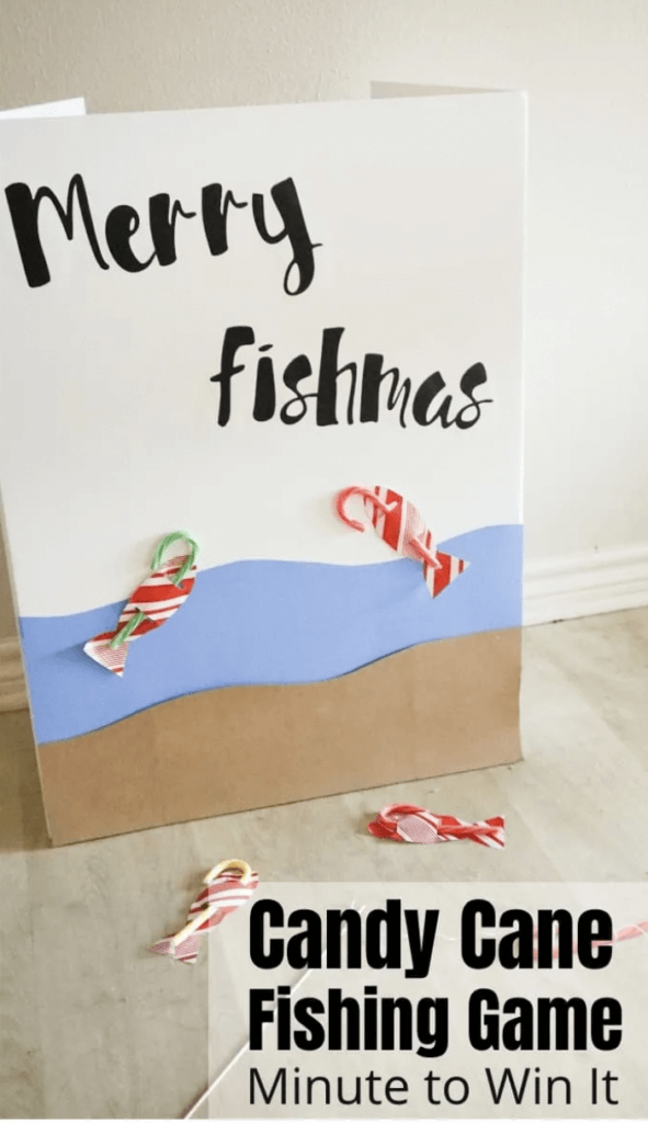 fishing game with mini candy canes