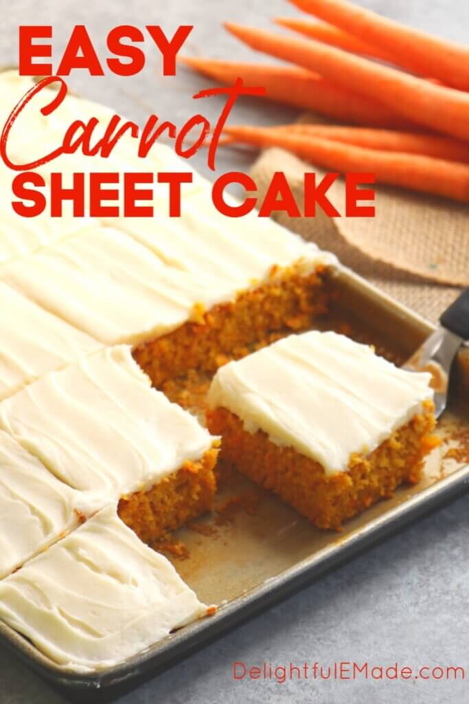 carrot cake sheet cake with cream cheese icing