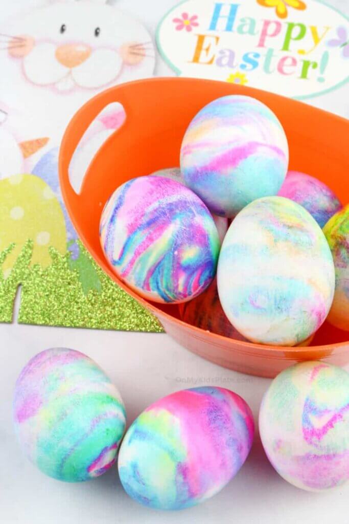pastel marbled eggs