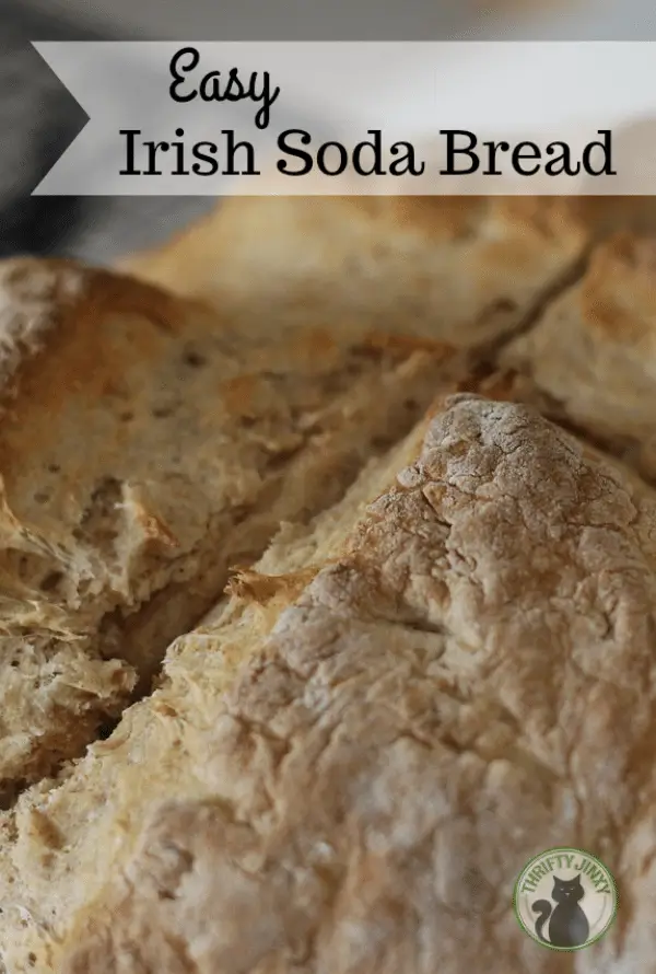 close up on a loaf of Irish soda bread