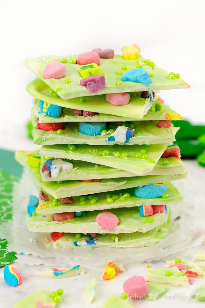 stack of Lucky Charms bark.