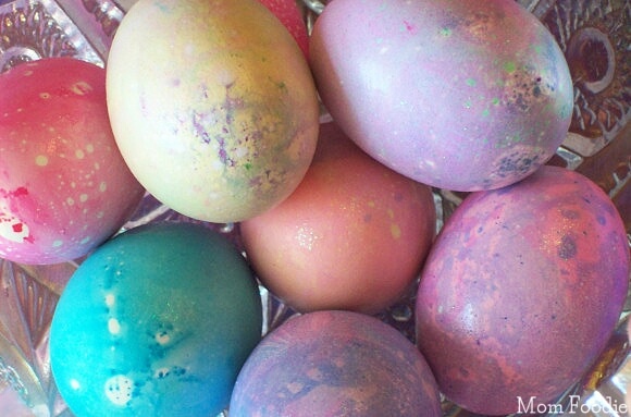 speckled Easter eggs