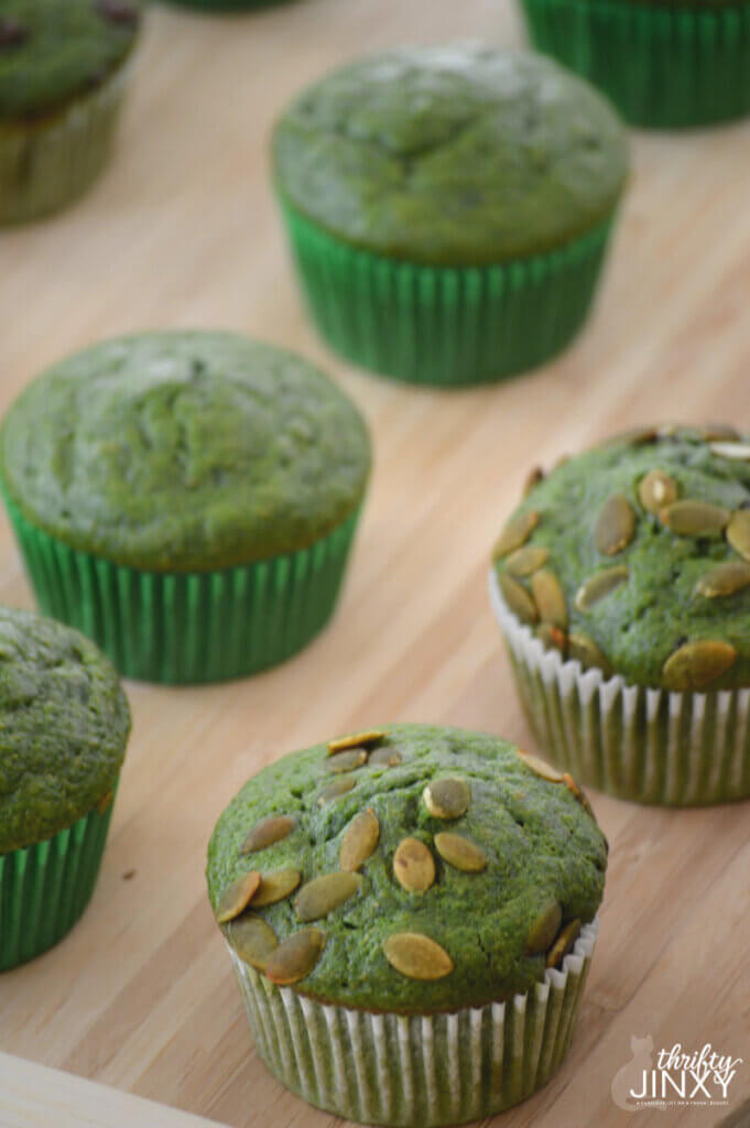 healthy green muffins