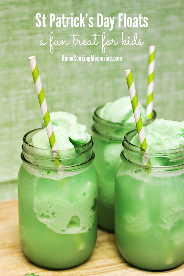 ice cream floats made with lime sherbet