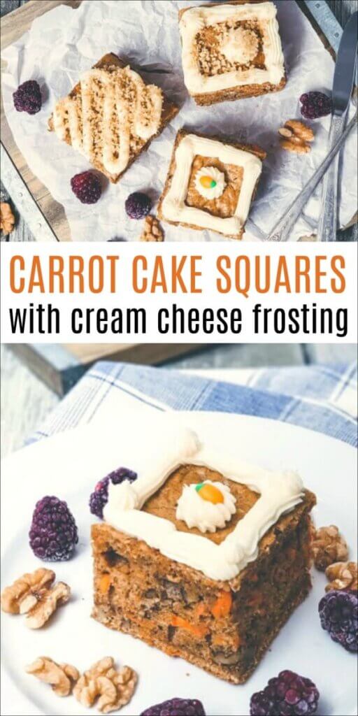 frosted carrot cake squares