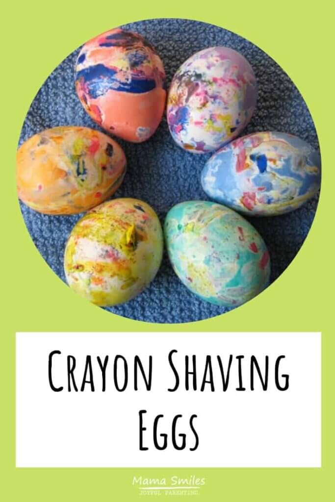eggs decorated with melted crayons