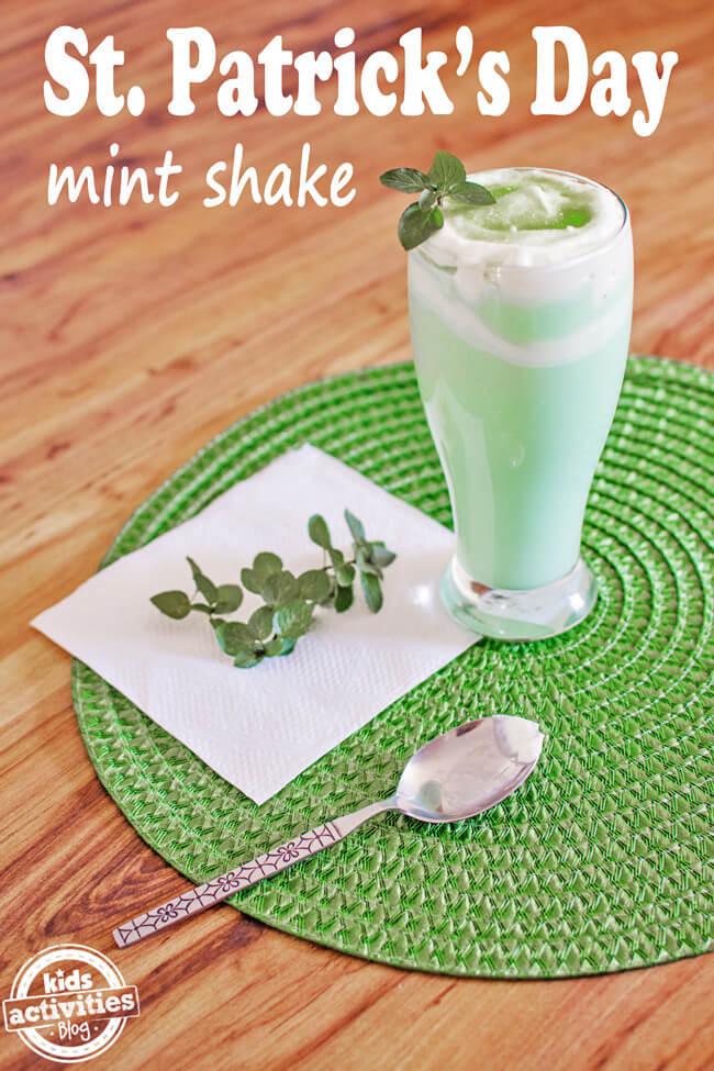 Shamrock shake green milk shake