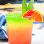 layered tropical cocktail
