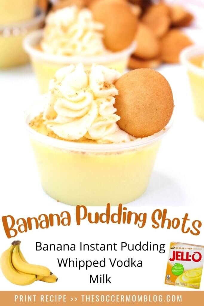 banana pudding shots with ingredients list