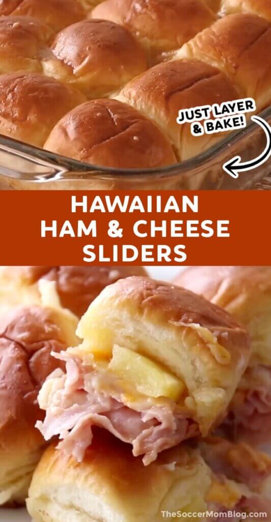 Hawaiian Ham & Cheese Sliders Pinterest image.