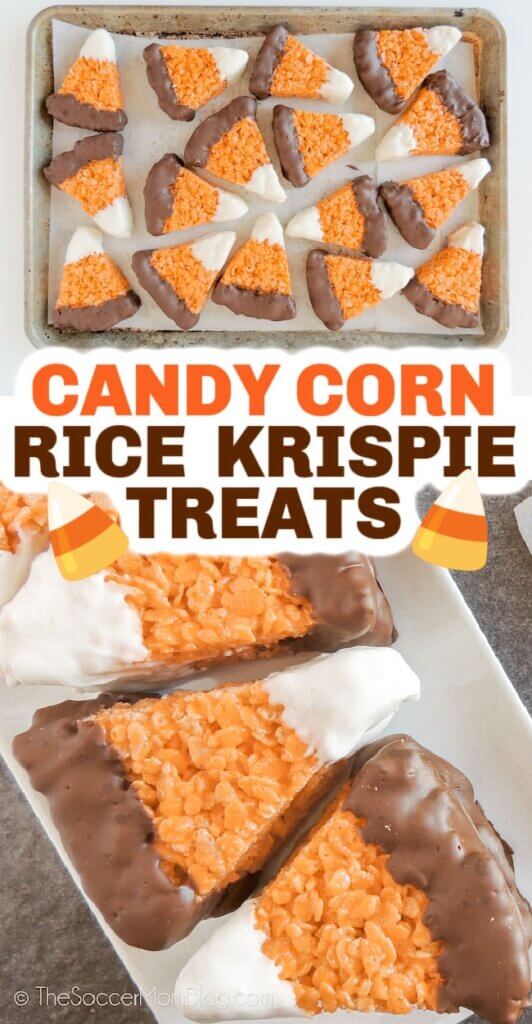 Candy Corn Rice Krispies Pinterest Image
