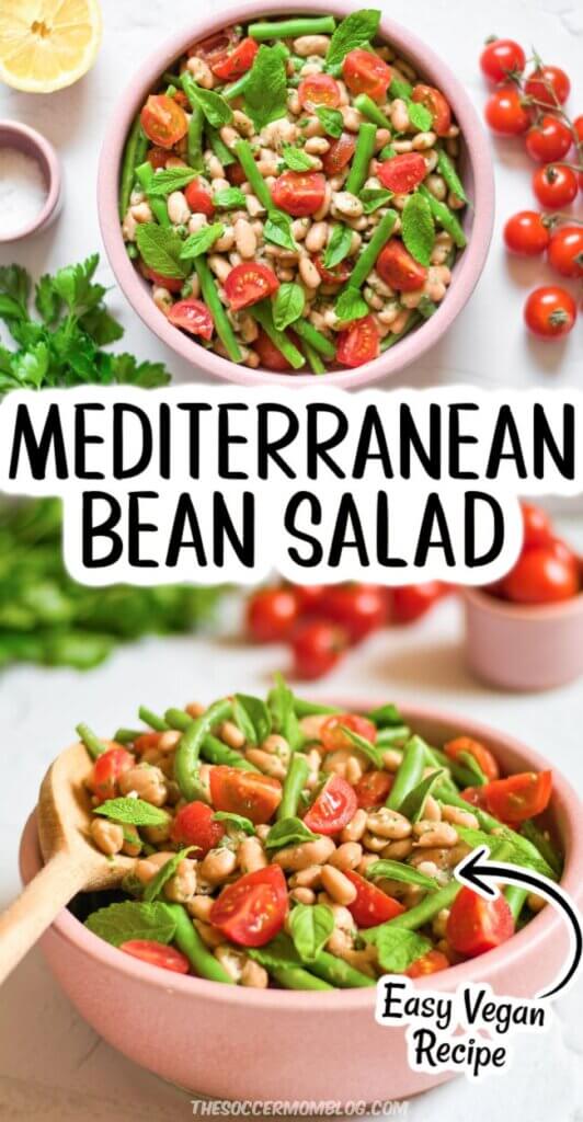 Mediterranean Bean Salad Pinterest Image