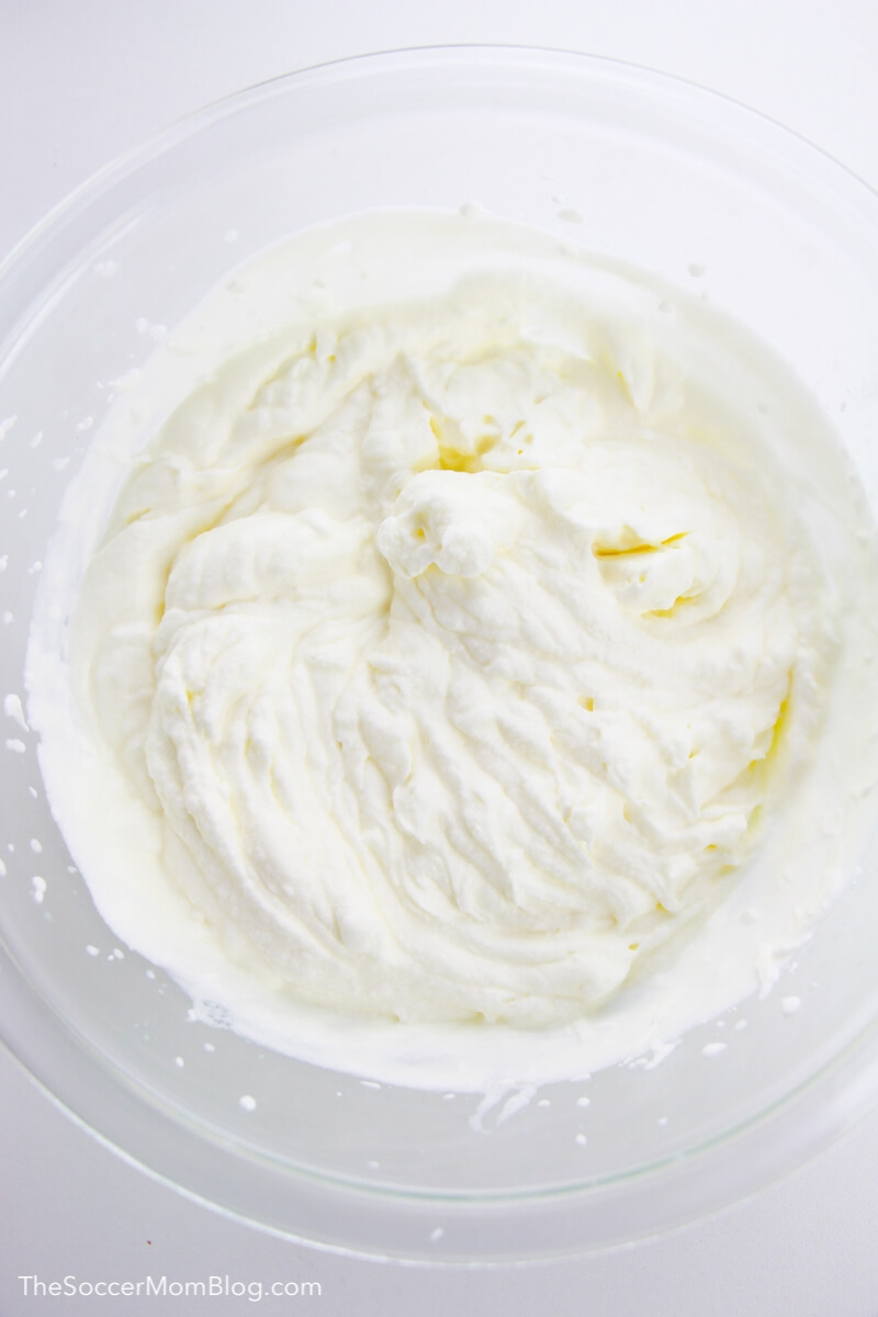 bowl of pineapple whipped cream