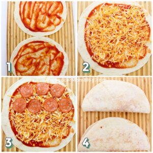 Pizza Quesadilla step by step