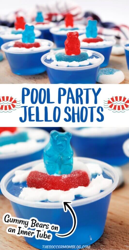 Pool Party Jello Shots Pinterest Image (2 photo collage)