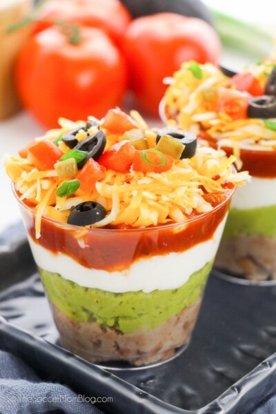 7 layer taco dip cups