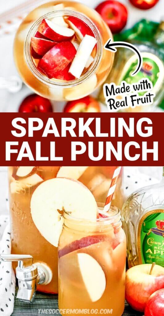 Sparkling Fall Punch Pinterest Image, 2 photo vertical collage