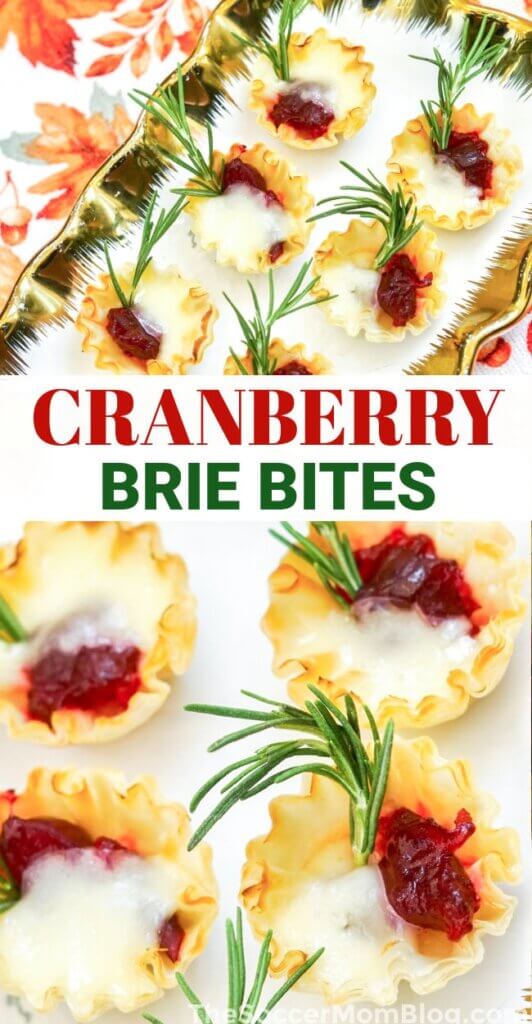 Cranberry Brie Bites Pinterest Image