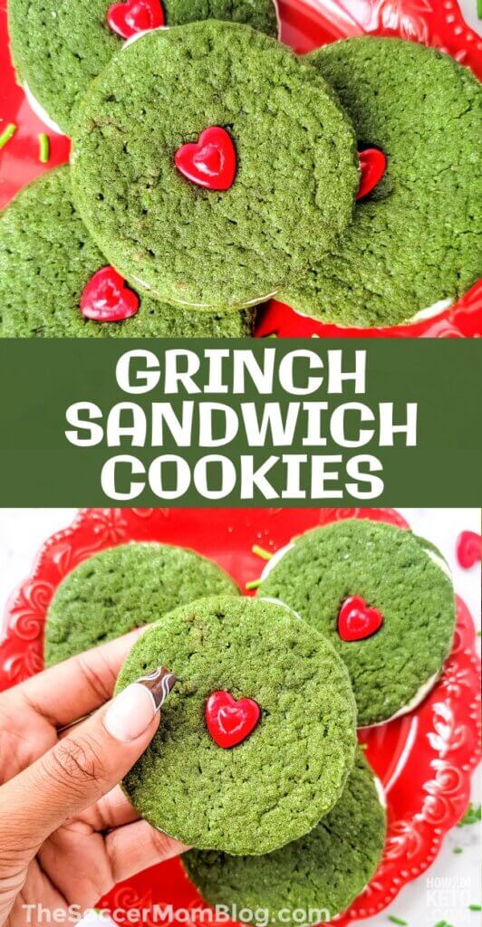 Grinch Cookie Sandwich Pinterest Image