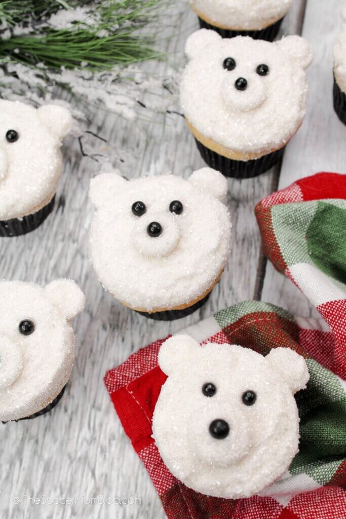 Completed Polar Bear Cupcakes