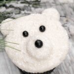 A single Polar Bear Cupcake