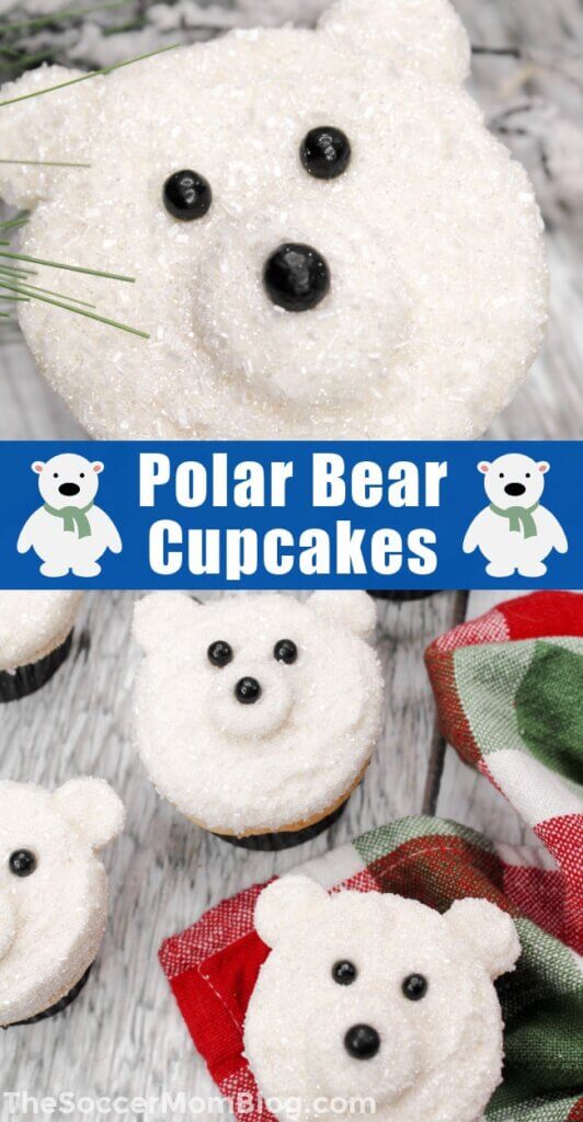 polar bear cupcakes pinterest image