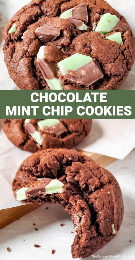 Mint Chocolate Chip Cookies Pinterest Image