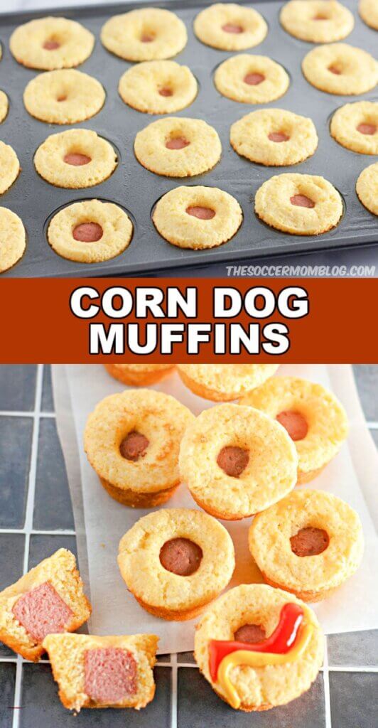Mini Corn Dog Muffins Pinterest Image