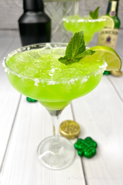 bright green margarita for St. Patrick's Day