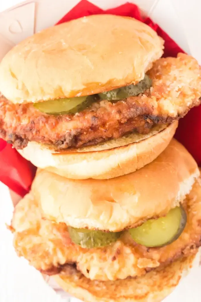 Chick-fil-A Chicken Sandwichs, two stacked 