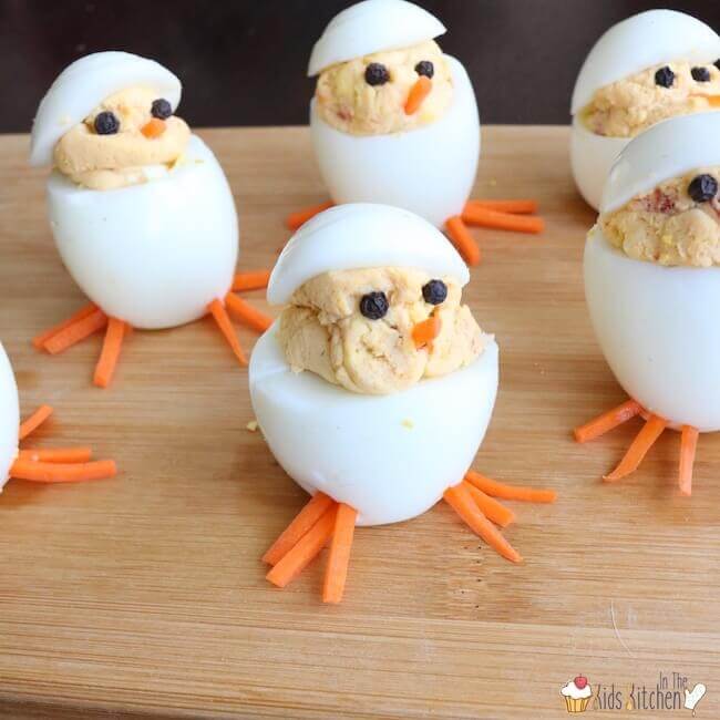 Cute Deviled Eggs Chicks for Easter