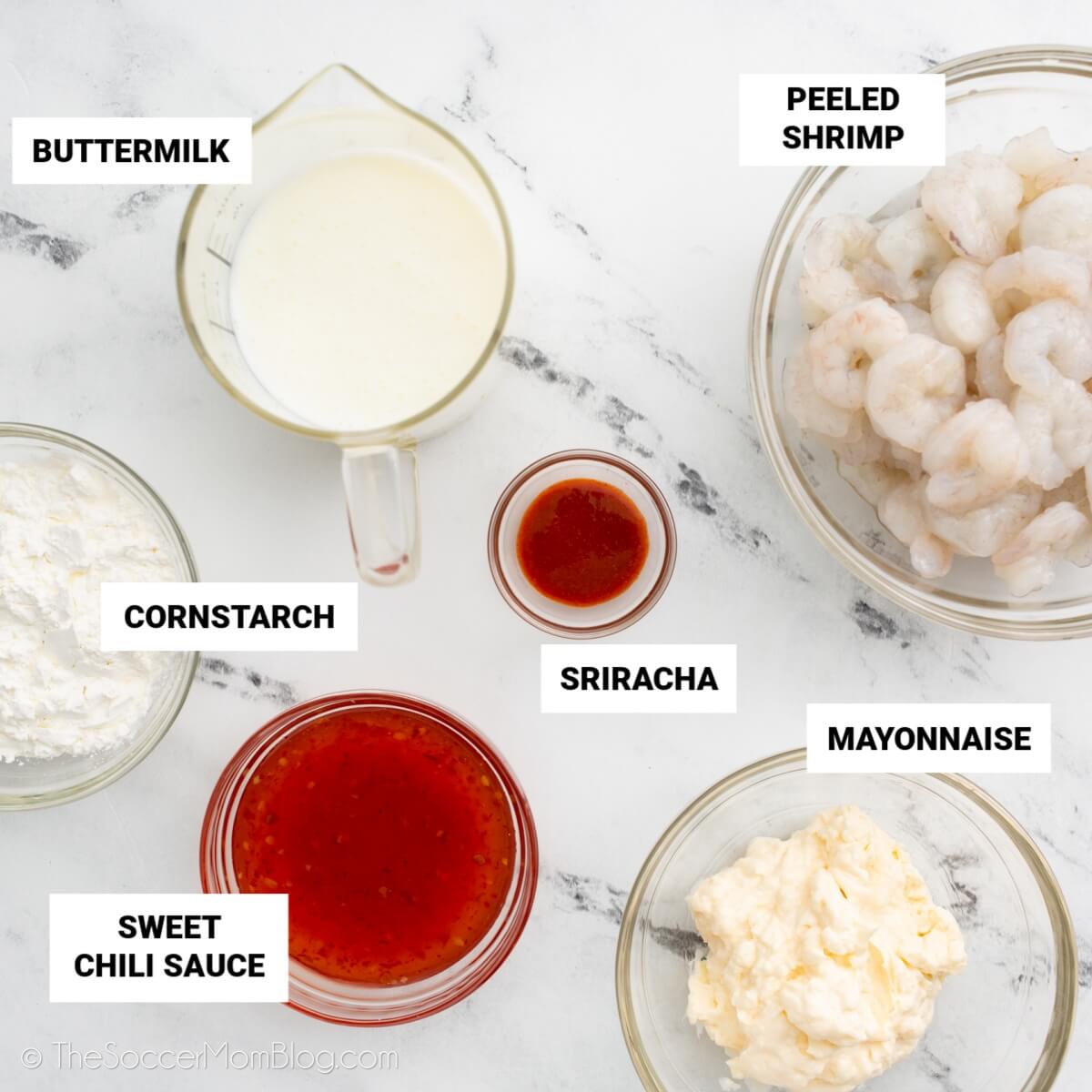 bang bang shrimp ingredients, with text labels