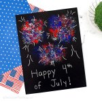broccoli stamped fireworks art project for kids