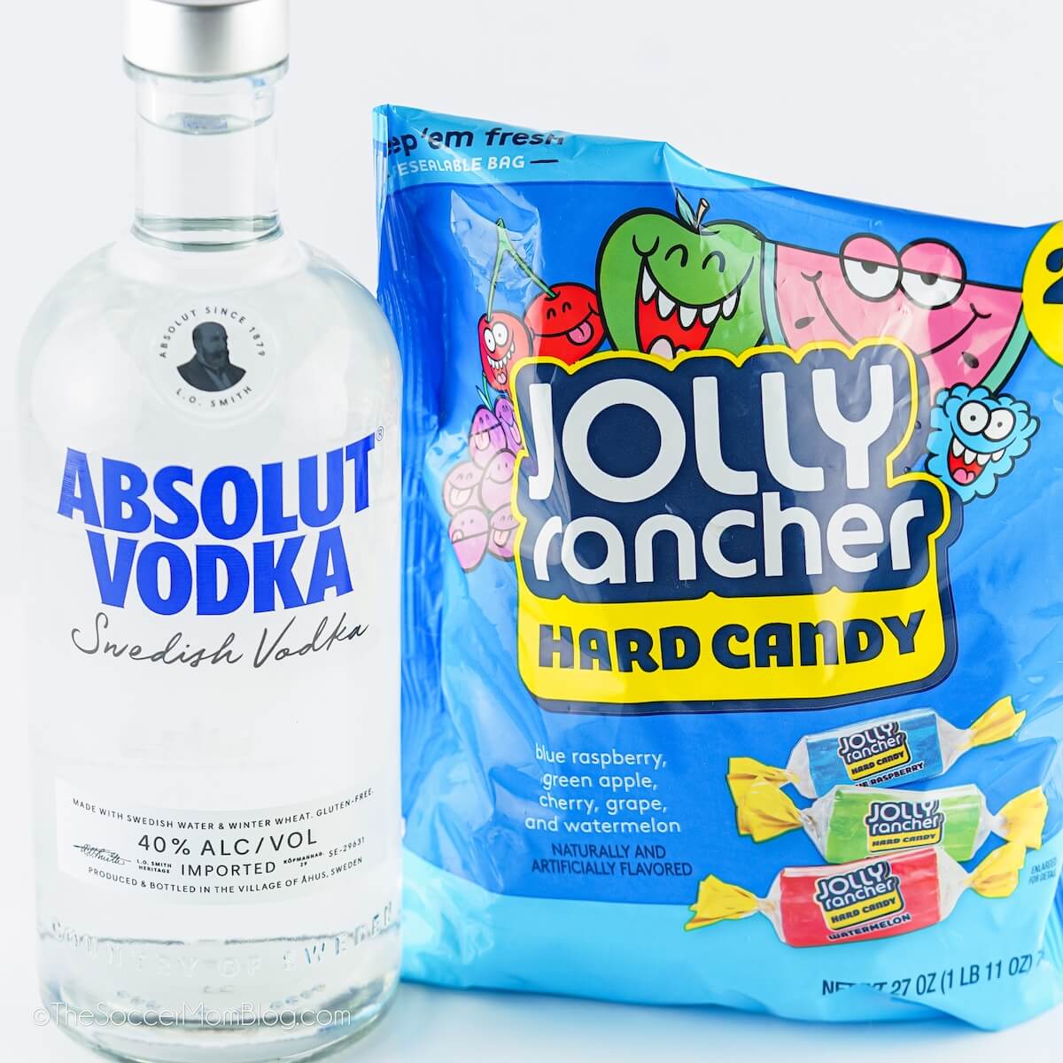 Jolly Rancher Moonshine ingredients: vodka and Jolly Ranchers