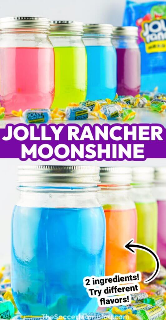 Jolly Rancher Moonshine Pinterest image with 2 photos