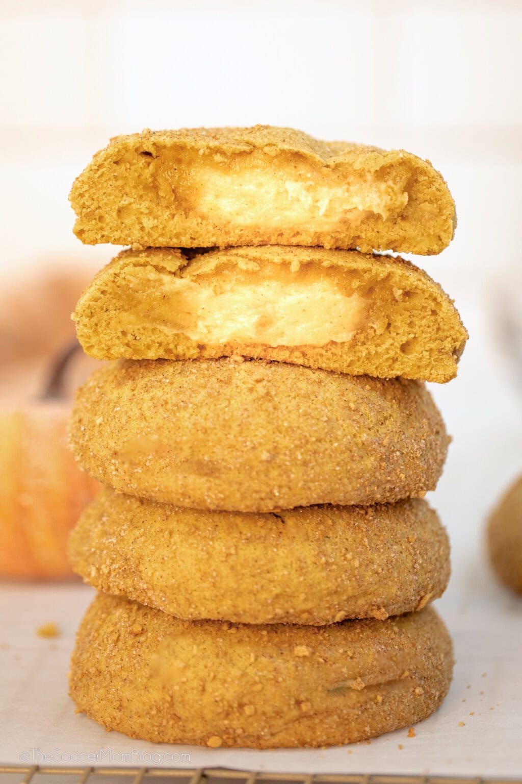 Pumpkin Cheesecake Cookies - The Soccer Mom Blog