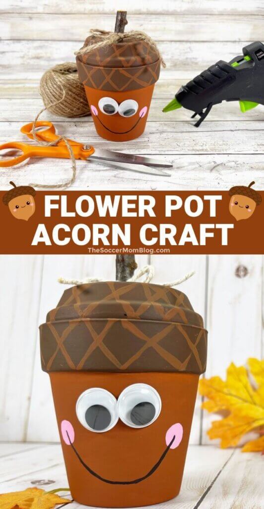 Flower Pot Acorn Pinterest Image