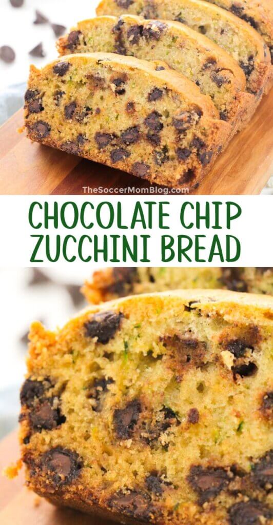 Chocolate Chip Zucchini Bread Pinterest image.