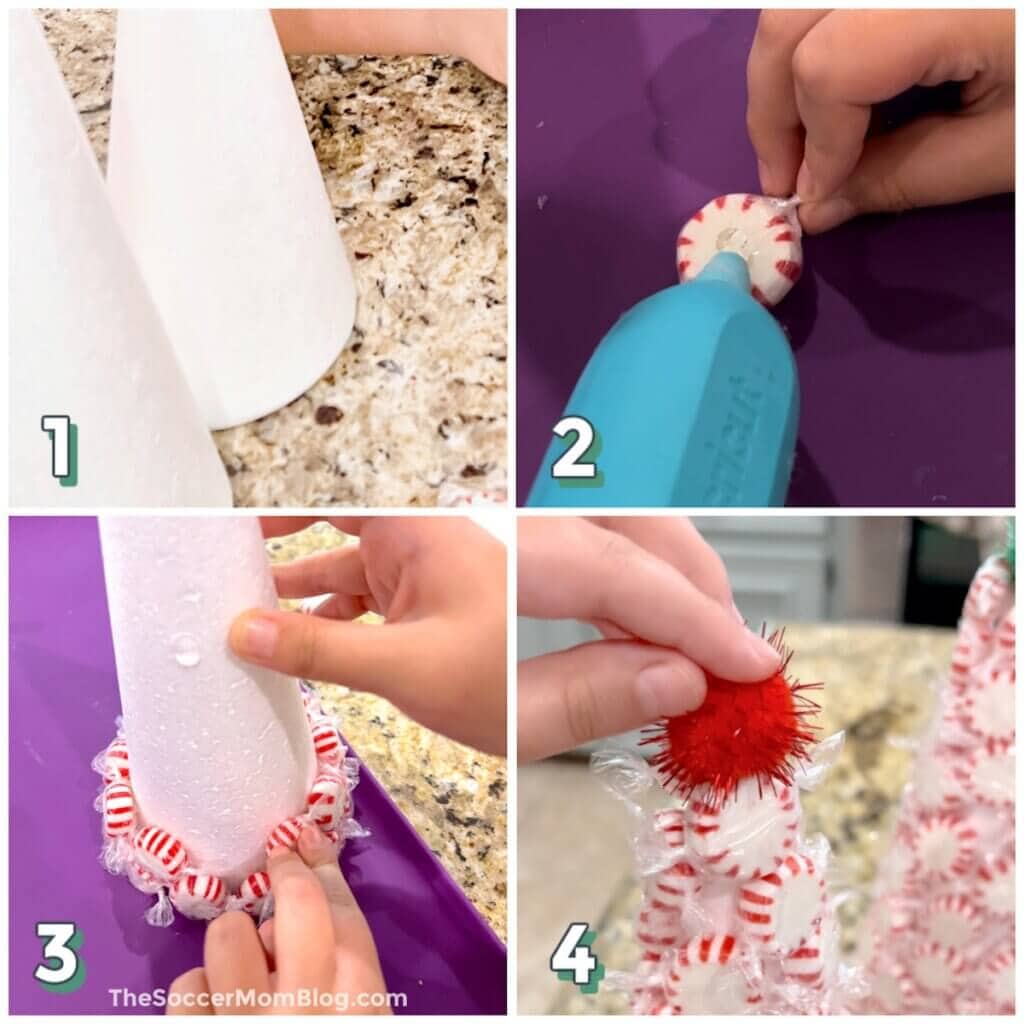 Peppermint Christmas Tree Craft - The Soccer Mom Blog