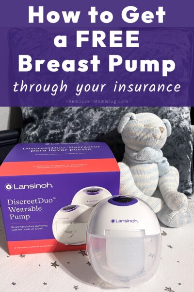 photo of a breast pump and teddy bear, with text overlay "How to Get a Free Breast Pump through your insurance".