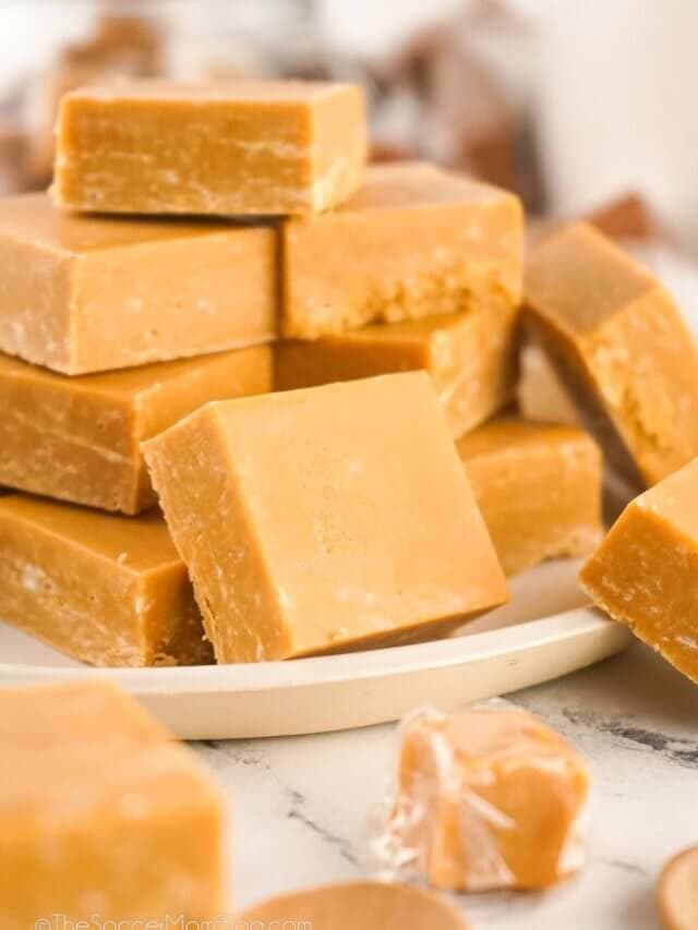 homemade caramel fudge.