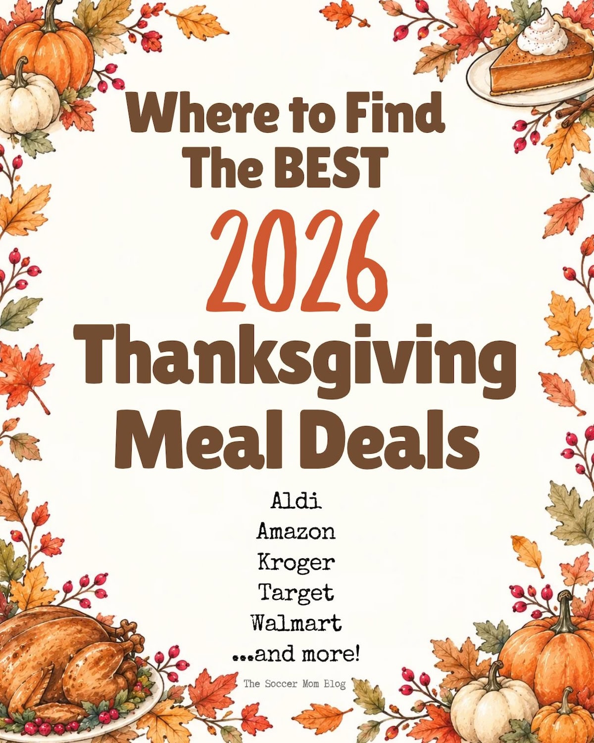 graphic that says "Where to Find the Best 2026 Thanksgiving Meal Deals"