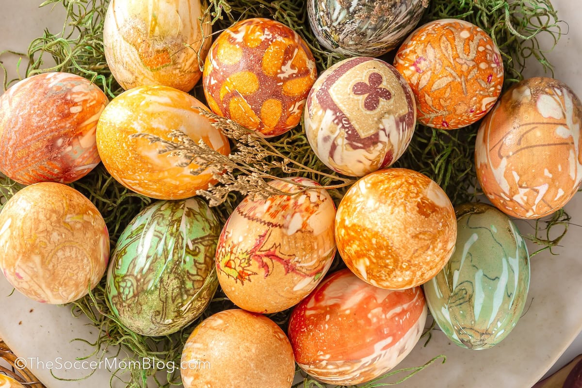 colorful patterned Easter eggs.