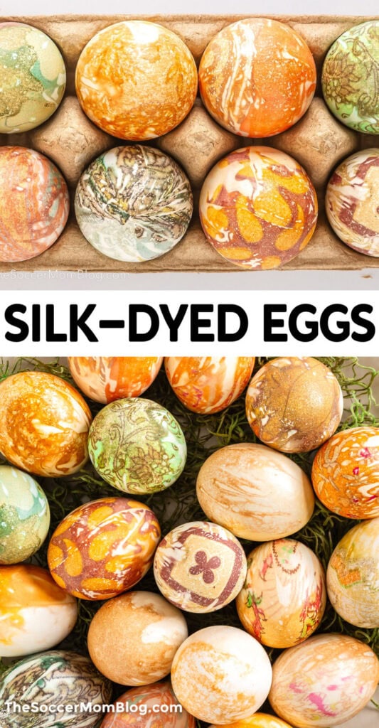 silk dyed eggs Pinterest Image.